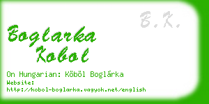 boglarka kobol business card